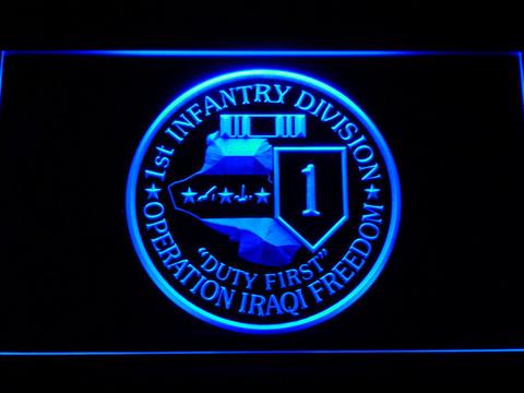 US Army 1st Infantry Division Operation Iraqi Freedom LED Sign